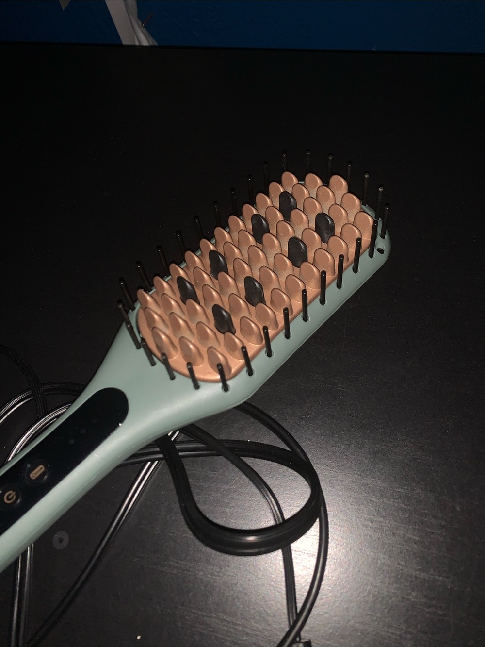 Remington Mint Green Ceramic Straightening Brush with Rose Gold Plate